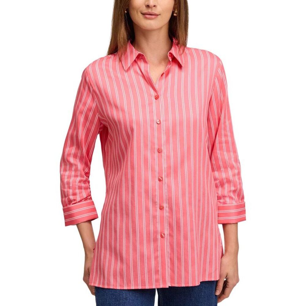 Foxcroft Womens  Evelyn Shirt, White